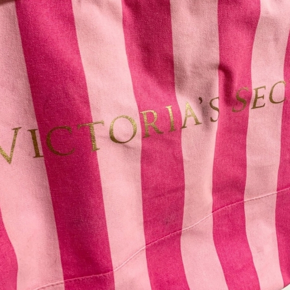 NWOT Victoria's Secret Pink Striped Weekender Bag - Picture 4 of 12